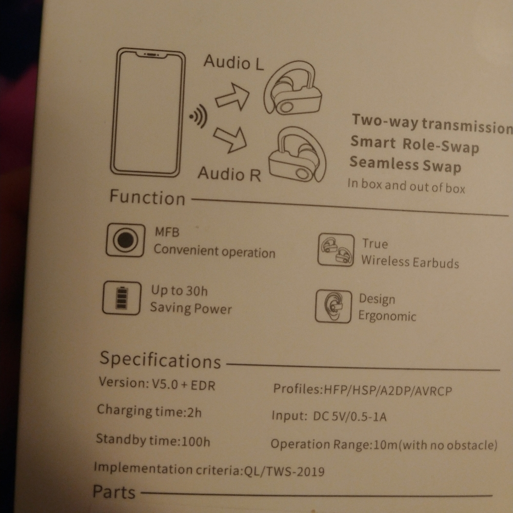 HPx2 NIB brand new wireless earbuds - Picture 3 of 4